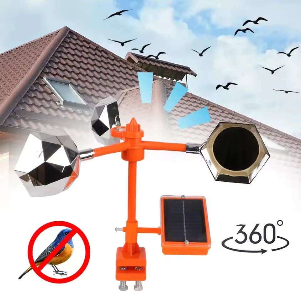 Gardien Solaire Anti-Oiseaux 3-en-1