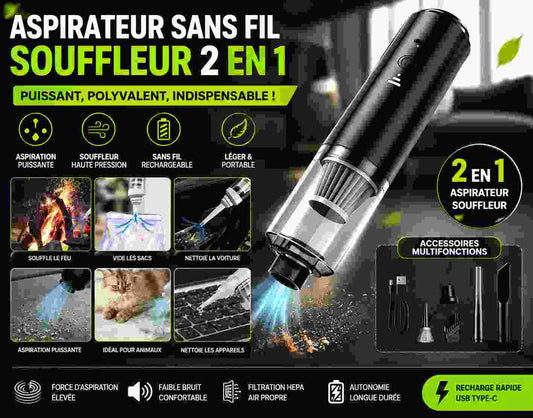 Aspirateur à main sans fil puisance toute-en-un B