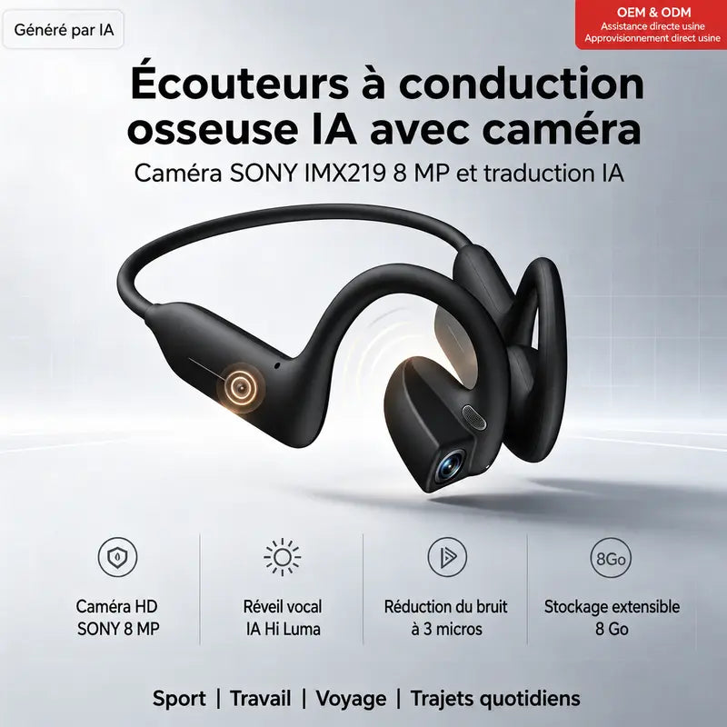 Écouteurs Caméra IA 3-en-1