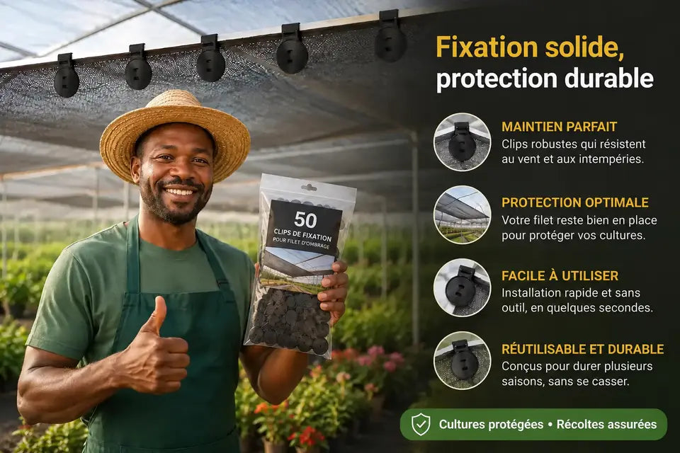 50  kit de fixation : Fixez Vos Filets en Toute Sécurité avec les Clips de Fixation Ultra-Résistants !