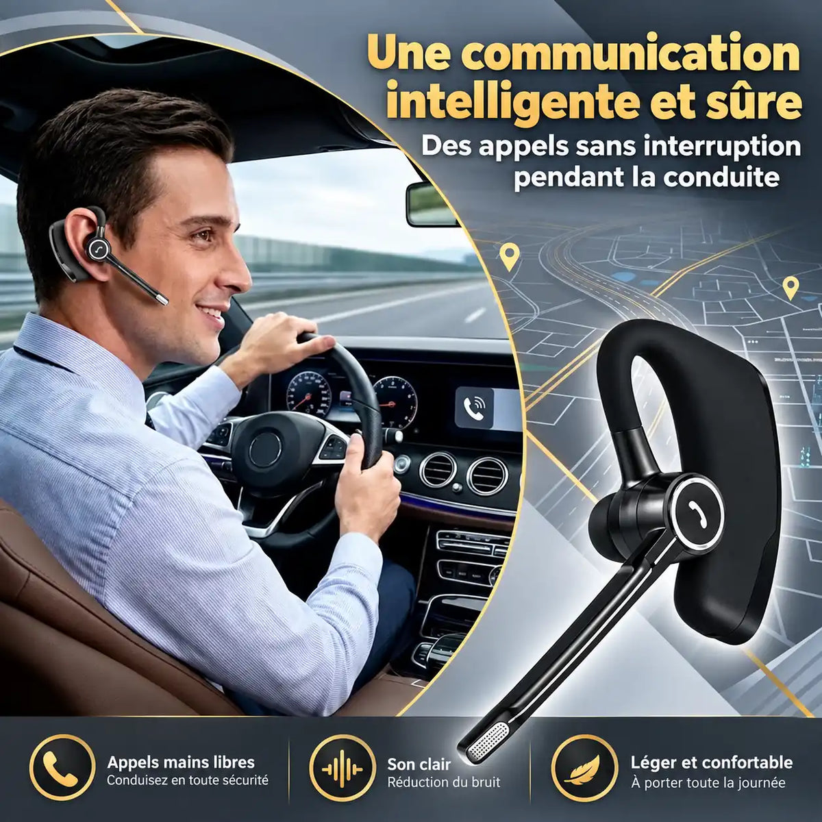 Écouteur Bluetooth V8s – Gardez les mains libres