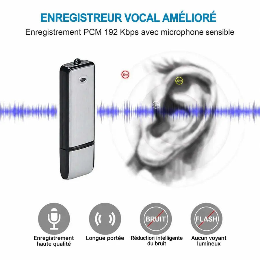 Mini Enregistreur Vocal – Ne Perdez Plus Aucun Mot