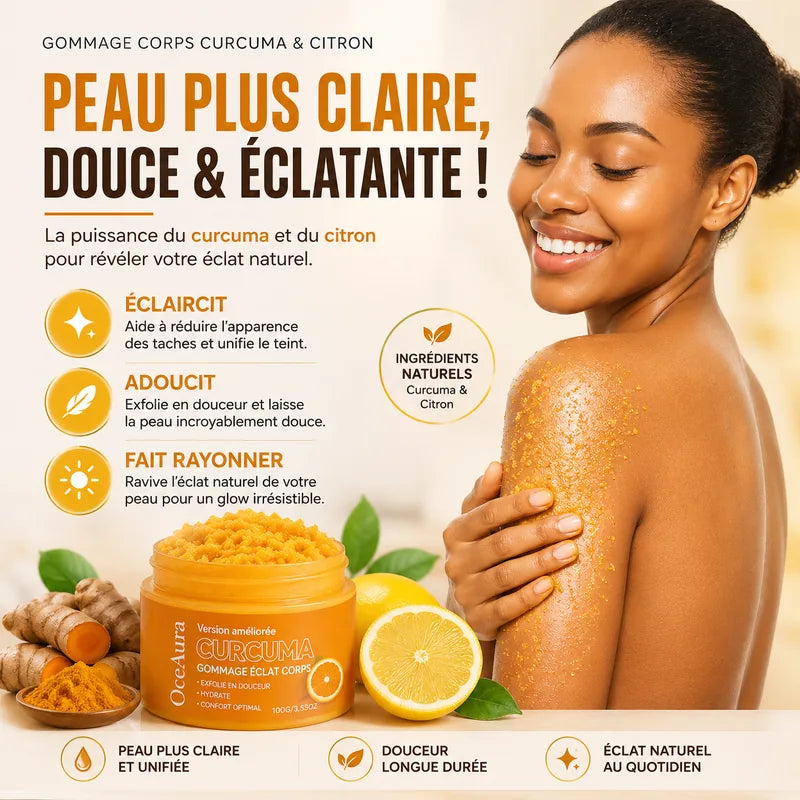 Gommage Curcuma & Citron – Révélez l’Éclat Naturel de Votre Peau